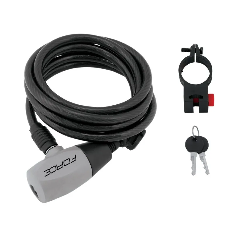 Calitate înaltă Lacat Force Ron spirala 120cm/8 mm negru