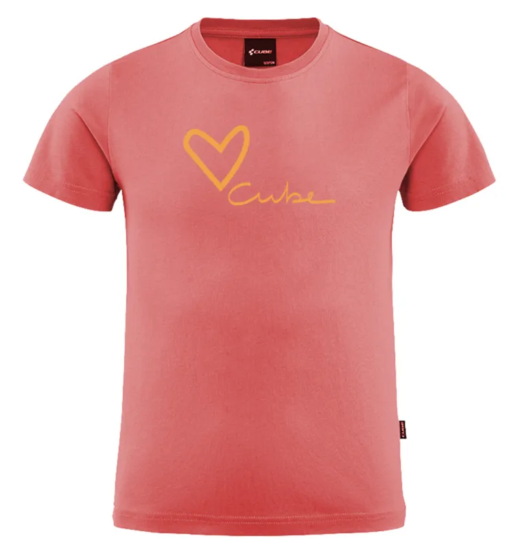 TRICOU CUBE ORGANIC T-SHIRT ROOKIE BICYCLE LOVE CORAL Chilipir