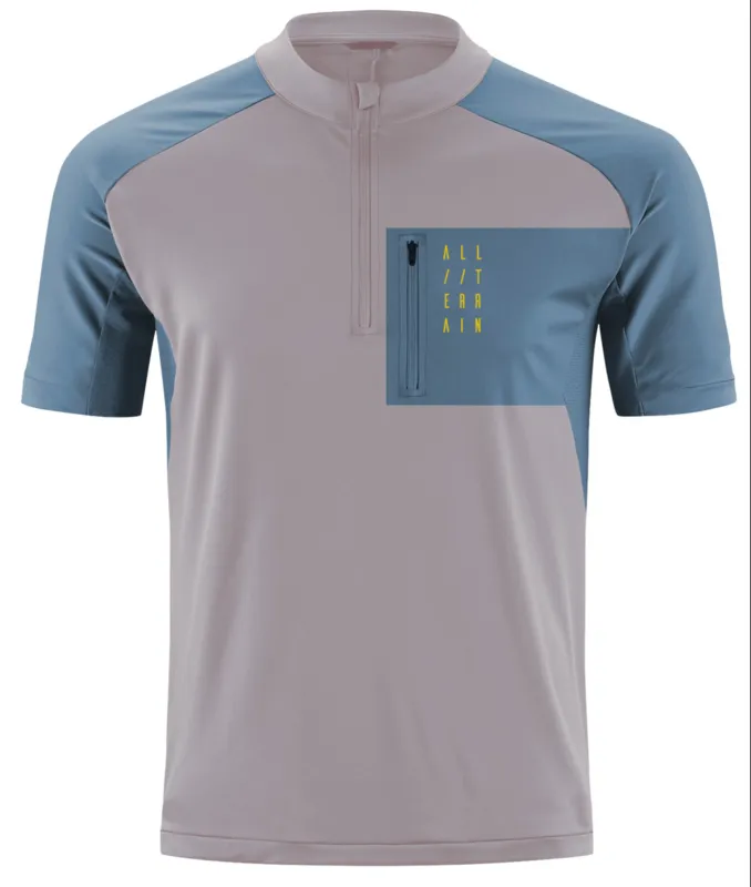 TRICOU CUBE ATX JERSEY HALF ZIP S/S BEIGE BLUE Ofertă de sezon