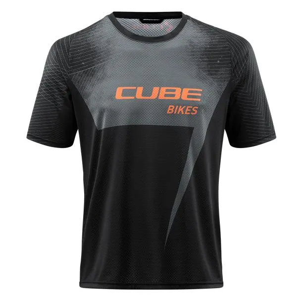 TRICOU CUBE EDGE ROUND NECK JERSEY S/S BLACK ORANGE L Reduceri