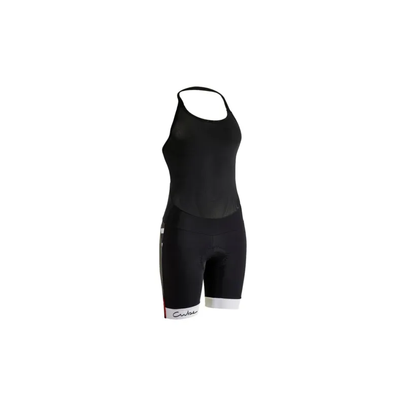 PANTALONI CICLISM CUBE BLACKLINE DAMA BLACK N WHITE N GREY S Reduceri