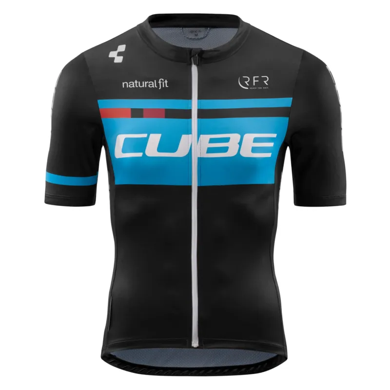 Preț promoțional TRICOU CICLISM CUBE TEAMLINE JERSEY COMPETITION S/S BLACK BLUE M