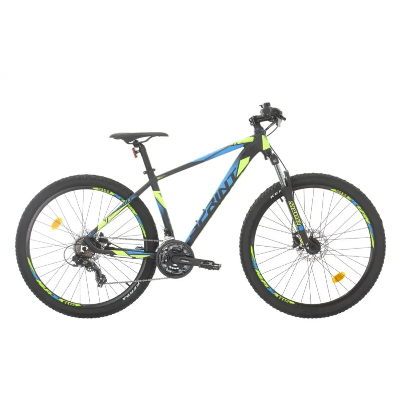 Bicicleta MTB Sprint Maverick 27.5 Negru Mat/Cyan/Verde Neon 440mm Ofertă de sezon