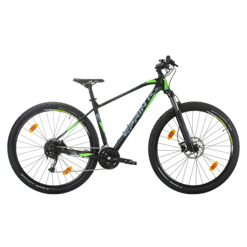 Bicicleta Sprint Apolon 29 Negru Mat/Verde Neon 480 mm Disponibil imediat