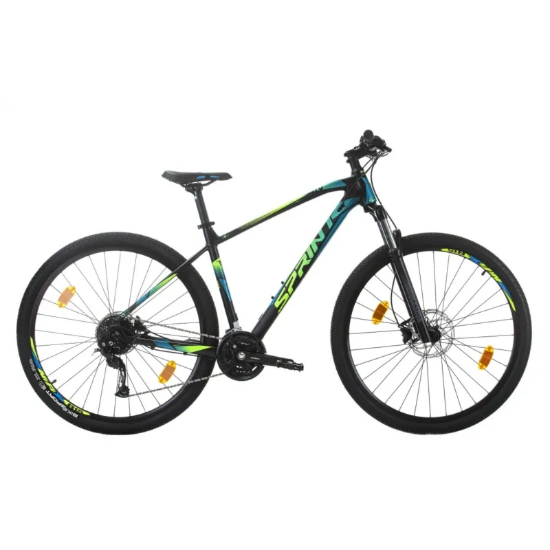 Bicicleta Sprint Apolon 29 Negru Mat/Cyan/Verde Neon 480 mm Doar azi
