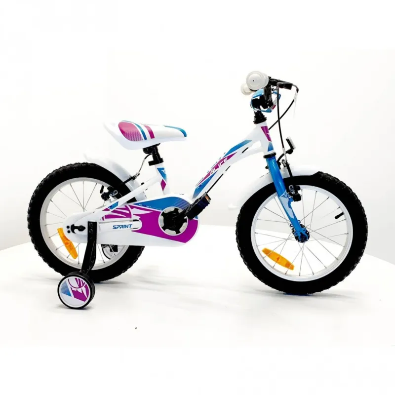 Bicicleta Sprint Alice 16 1SP Alb Lucios/Albastru Promoție