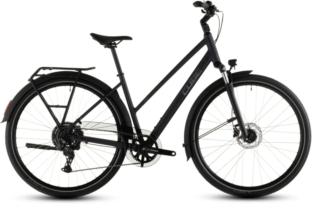 Transport gratuit BICICLETA CUBE TOURING ONE TRAPEZE NIGHT CHROME 2026 50 cm