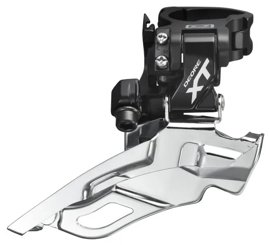 Cel mai bun preț SCHIMBATOR FATA SHIMANO DEORE LX FD-M781-A-T-L TRIPLU PT. 10 VIT. PE SPATE DOWN SWING TRAGERE DE SUS COLIER 34.9MM (CU ADAPTOR 28.6MM & 31.8MM) PT. 40/42T UNGHI CS 66-69 NEGRU AMBALAT IND.