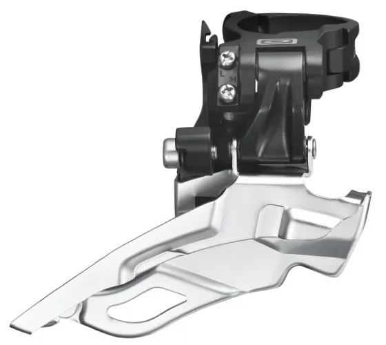 Bestseller SCHIMBATOR FATA SHIMANO DEORE FD-M611 TRIPLU DOWN SWING TRAGERE DUBLA COLIER 34.9MM (INCL. ADAPTOR 28.6MM & 31.8MM) PT. 10 VIT. PE SPATE PT. 40/42T UNGHI CS 66-69 NEGRU AMBALAT IND.