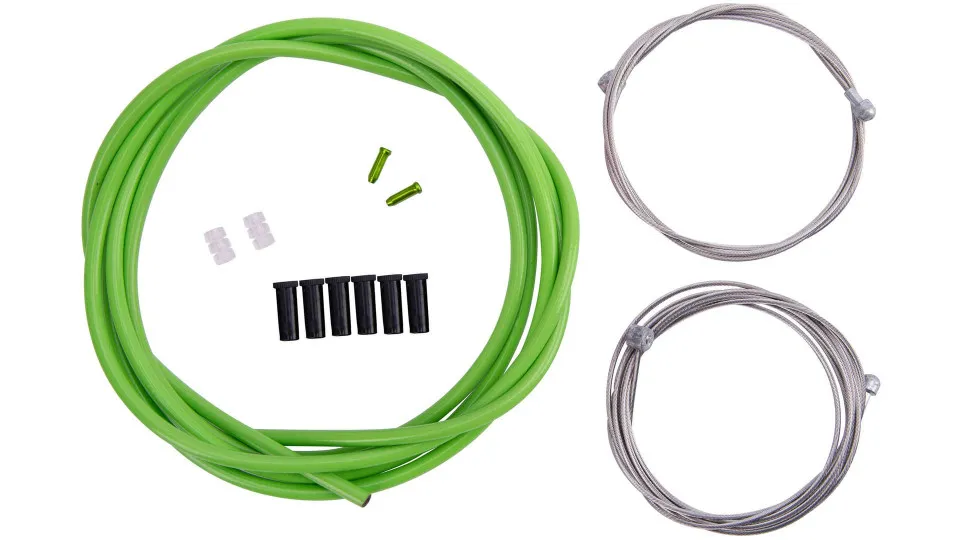 Popular Set cablu + camasa frana CONTEC Neostop fata/spate - Green