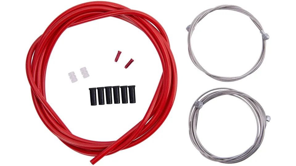 Cel mai vândut Set cablu + camasa frana CONTEC Neostop fata/spate - Red