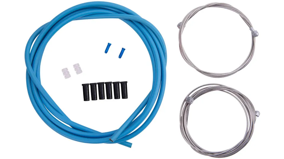 Set cablu + camasa frana CONTEC Neostop fata/spate - Blue Lichidare de stoc