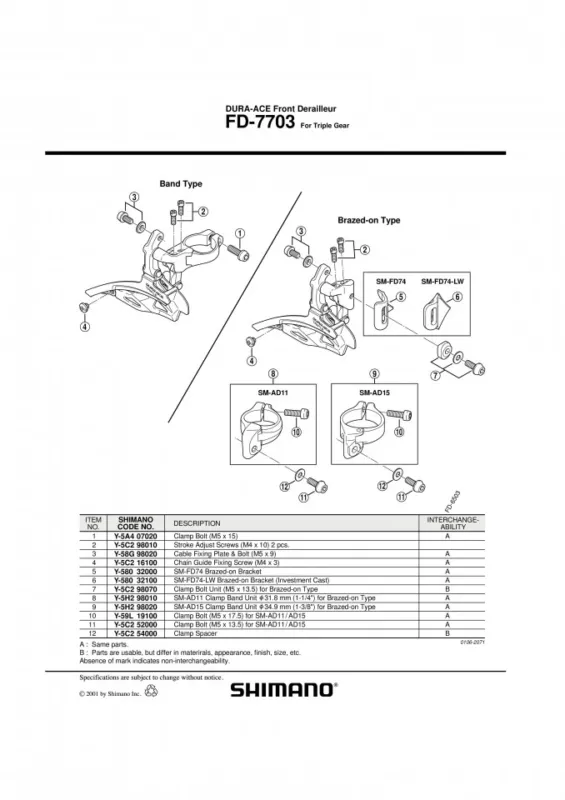 ADAPTOR BRAZED-ON SHIMANO SM-FD74-LW FD-7400 Ofertă de sezon