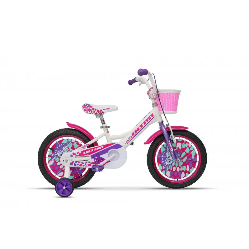 Livrare gratuită Bicicleta ULTRA Larisa 16" roti alum. - alb