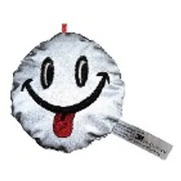Breloc Smiley Simplu Reflectorizant Salzmann 3M - Argintiu-Rosu Reducere de preț