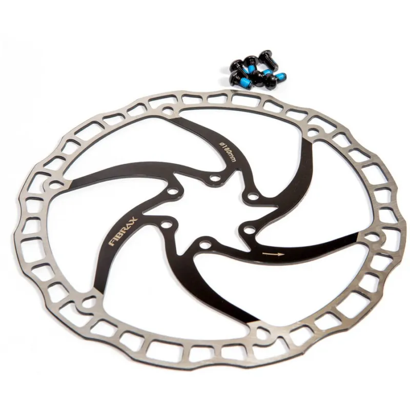 Cel mai vândut Rotor Disc Bicicleta Fibrax Fcr180ULB - Diam 180 Mm, Negru