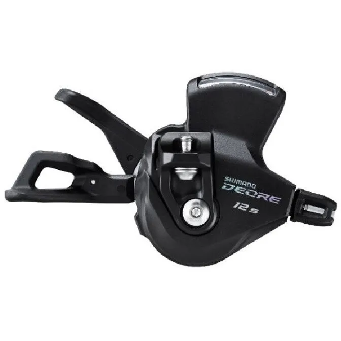 Reducere extra MANETA DE SCHIMBATOR SHIMANO DEORE SL-M6100-IR, DREAPTA 12 VIT., PRINDERE DIRECTA PE MANETA DE FRANA I-SPEC EV, CABLU 2050MM, CAMASA SP41 ETANSA NEAGRA, 6MM CAPAT ETANS X 3, NOSE CAP X 1, CU OGD, AMBALAT IND.