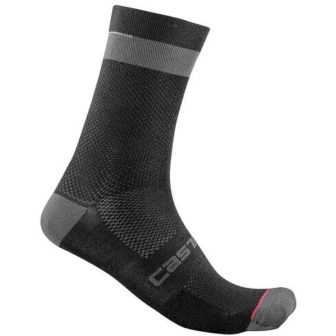 Cel mai vândut Sosete Castelli Alpha 18, Negru/Antracit, XXL, 44-47
