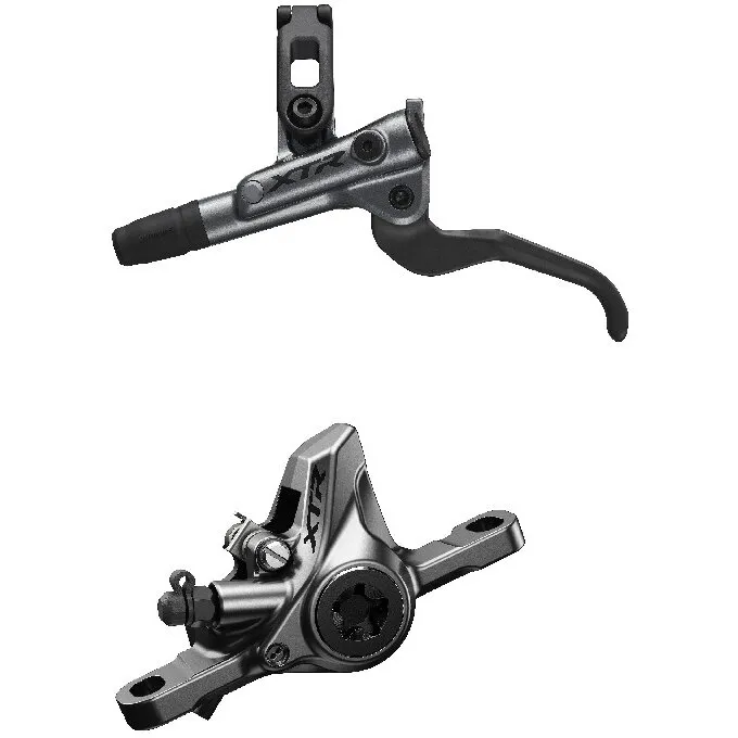 Frana Pe Disc Set Asamblat Shimano Xtr Bl-M9100(L) Br-M9100(F), Fara Adaptor, Placute Resin Fara Aripioare De Racire, Furtun Sm-Bh90-Ss 1000mm Negru, Incl. Oliva Si Insertie Conectare, Ambalat Ind. Preț promoțional