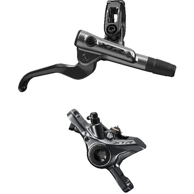 Super ofertă Frana Pe Disc Set Asamblat Shimano Xtr Bl-M9100(R) Br-M9100(R), Fara Adaptor, Placute Resin Fara Aripioare De Racire, Furtun Sm-Bh90-Ss 1700mm Negru, Incl. Oliva Si Insertie Conectare, Ambalat Ind.