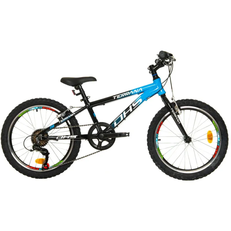 Bicicleta Copii Dhs Terrana 2023 - 20 Inch, Negru/Albastru Promoție