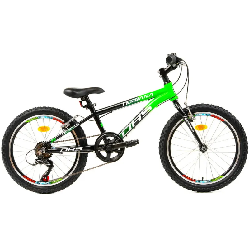 Bestseller Bicicleta Copii Dhs Terrana 2023 - 20 Inch, Negru/Verde