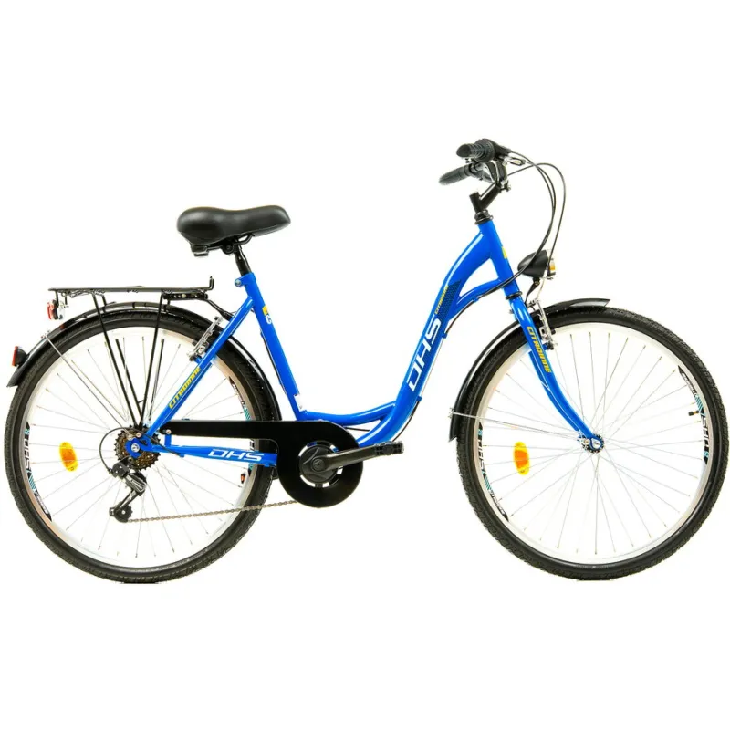 Bicicleta Oras DHS Citadinne 26034 - 26 inch, L, Albastru Livrare gratuită