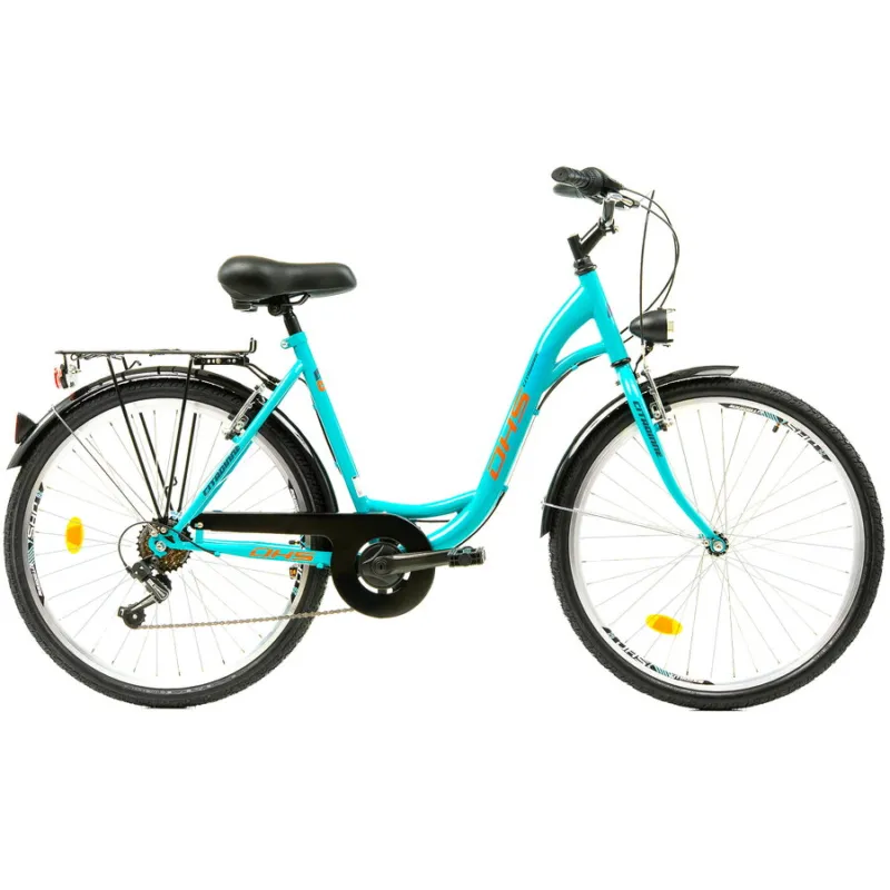 Cel mai vândut Bicicleta Oras DHS Citadinne 26034 - 26 inch, L, Turcoaz