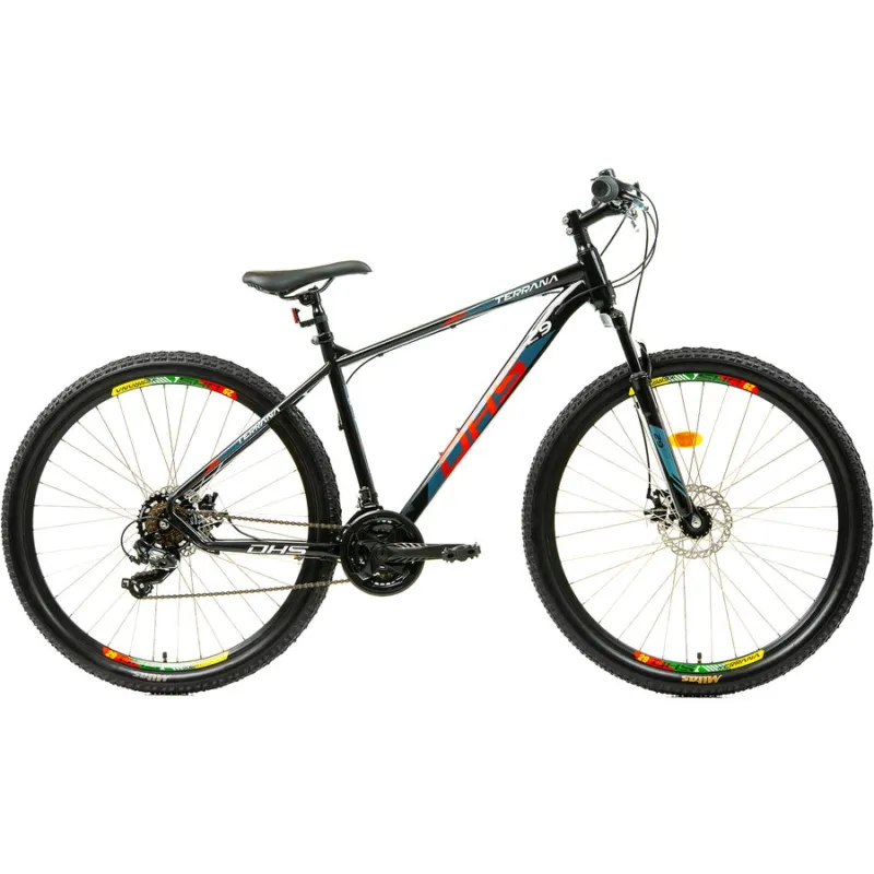 Bicicleta Mtb Dhs 2905 - 29 inch, M, Negru-Rosu Reducere extra
