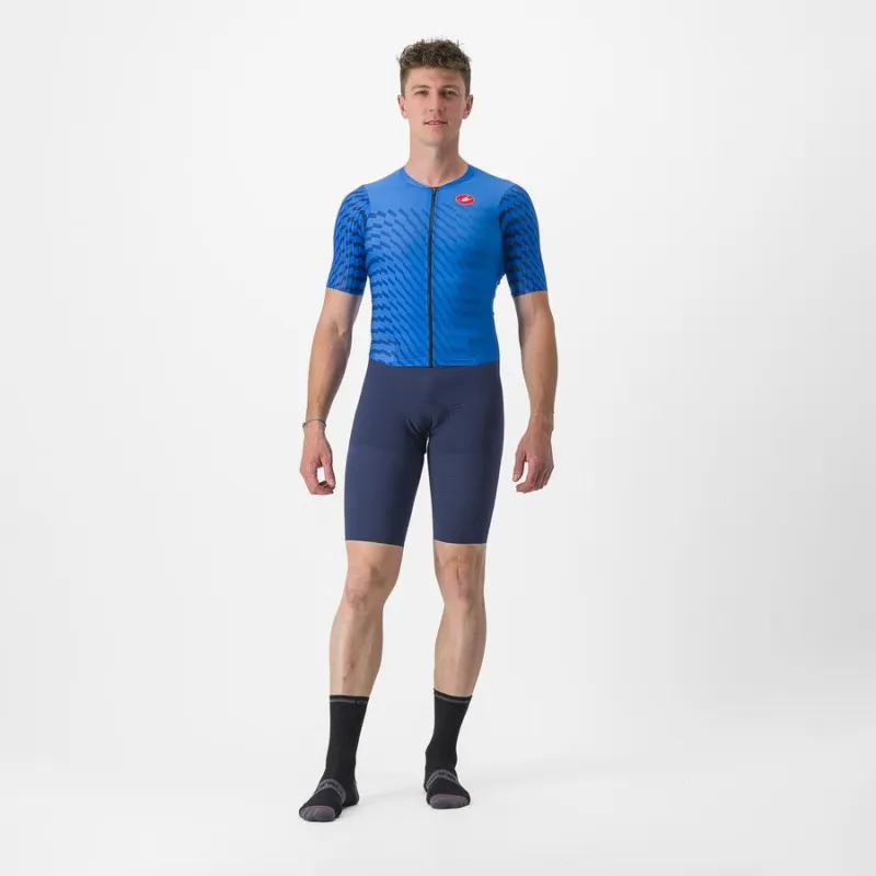 Preț mic Costum de triatlon cu maneca scurta Castelli PR 2 Speed, Albastru/Bleumarin, S