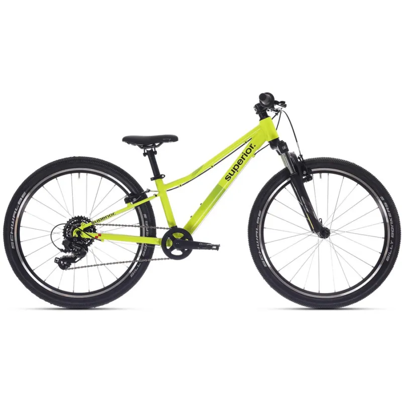 Retur ușor Bicicleta Superior RACER 24 24 Matte Radioactive Yellow