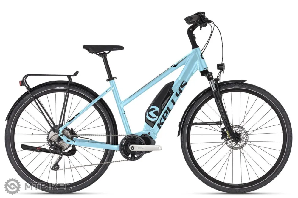 Bicicletă electrică damă Kellys E-Cristy 10 28, albastru deschis - M Premium