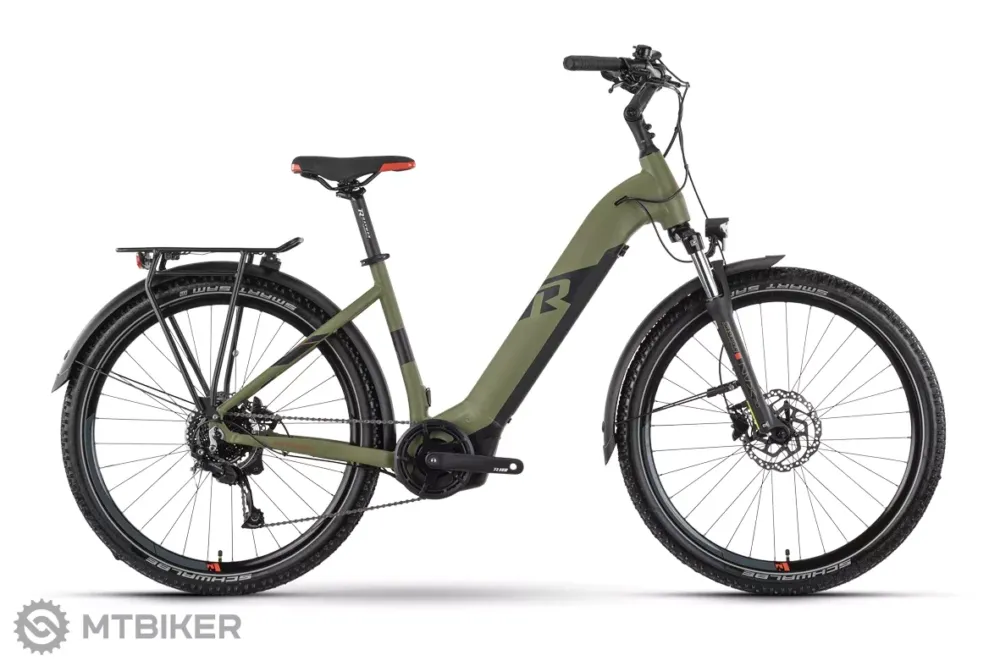 Bicicletă electrică Raymon CrossRay E 5.0 Wave 27.5, armor/black/bright red matt - L Super ofertă