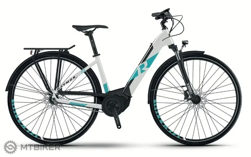 Bicicletă electrică Raymon CityRay E 7.0 8G Nexus CB 28, white/black/blue - S Doar azi