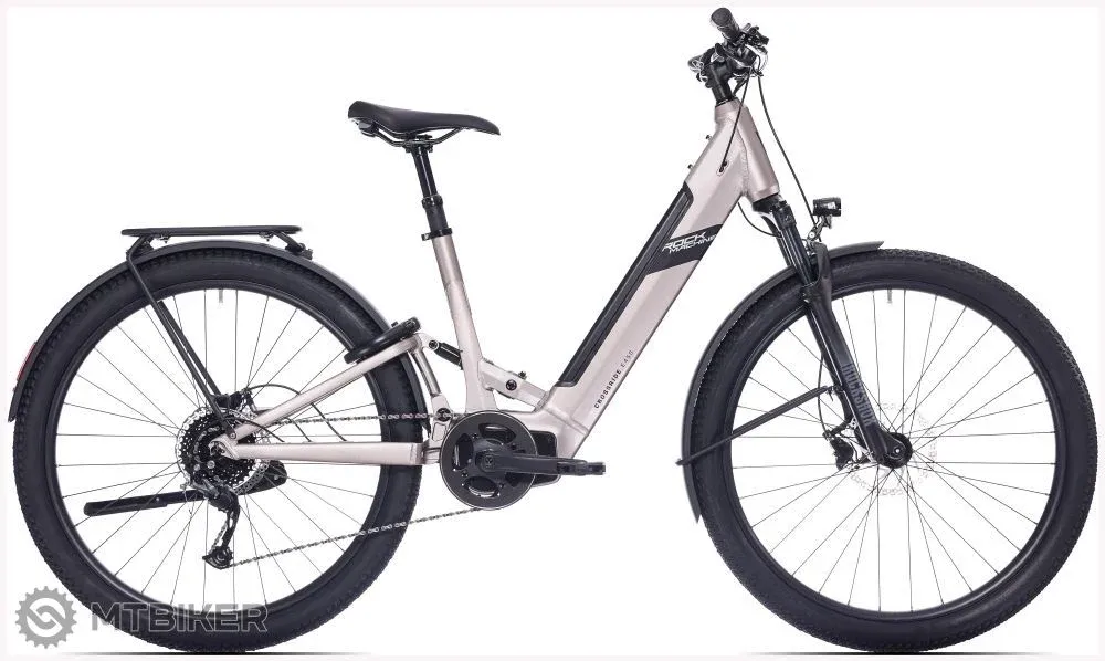 Bicicletă electrică Rock Machine Crossride e450 FS Touring 29, sand grey/black - L Retur gratuit