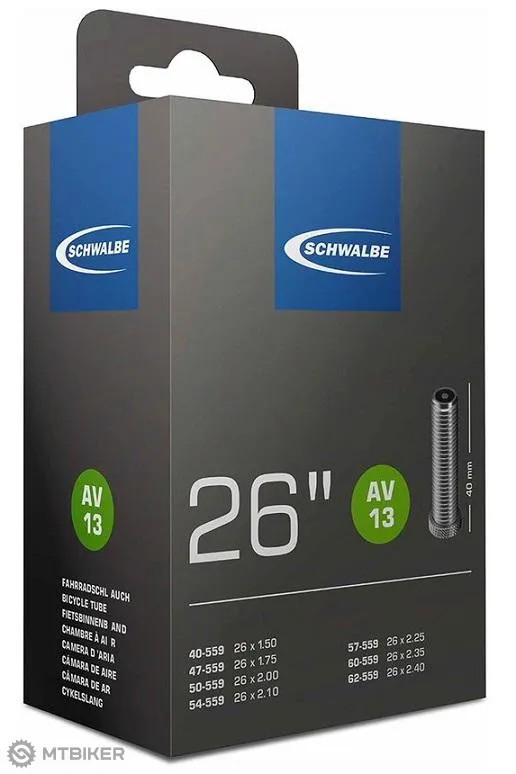 Preț mic Cameră Schwalbe 26"x 1,50-2,40", valvă auto 40 mm