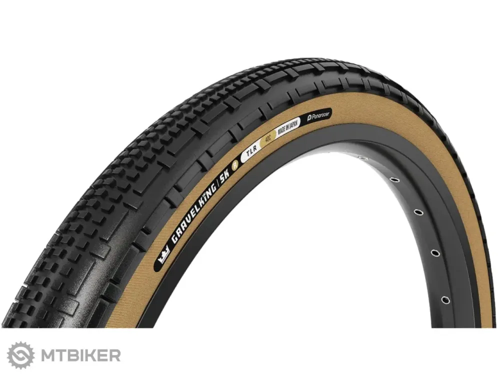 Calitate înaltă Anvelopă Panaracer GravelKing SK R 700x45C, TLR, kevlar, negru/maro