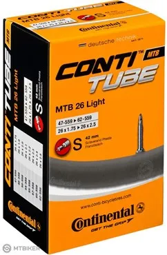 Anvelopă Continental MTB 26 Light 26" 26x1,75 - 26x2,4 galuskový 42 mm - Presta 42mm Reducere de preț