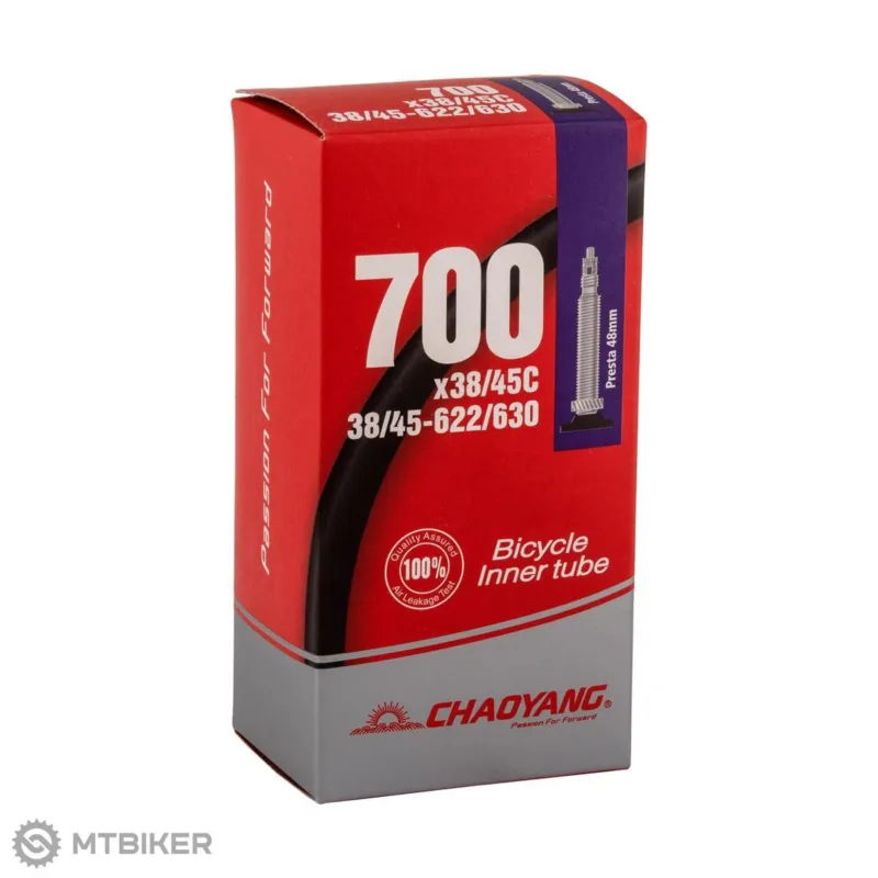 Cameră Chaoyang 700 x 38 - 45C, valvă Presta 33 mm Cel mai vândut