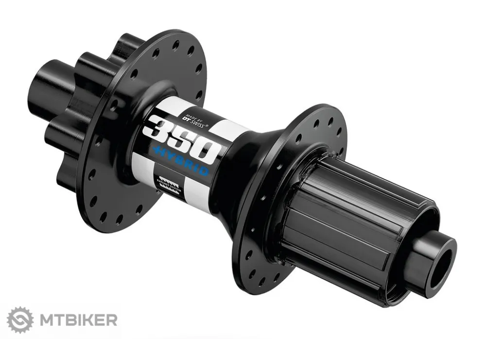 Butuc spate DT Swiss 350 Hybrid Boost, 6 găuri, 12x148 mm, Shimano HG - 32 găuri Reducere de preț