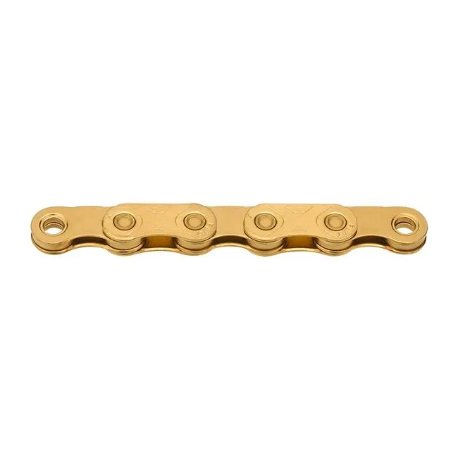 Ofertă exclusivă Lant KMC X Flat TiN 12/13 viteze Gold 126 zale ceruit