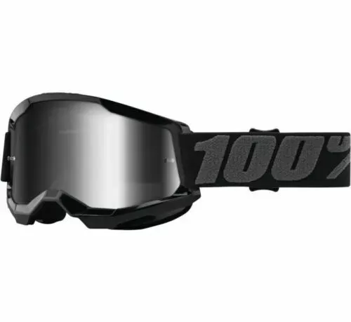 Discount OCHELARI 100% STRATA 2 GOGGLE BLACK MIRROR SILVER LENS