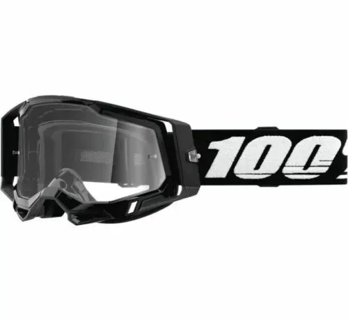 Reducere specială OCHELARI 100% RACECRAFT 2 GOGGLE BLACK CLEAR LENS