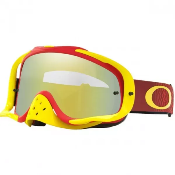 Noutate OCHELARI OAKLEY CROWBAR MX SHOCKWAVE RED YELLOW 24K IRIDIUM & CLEAR