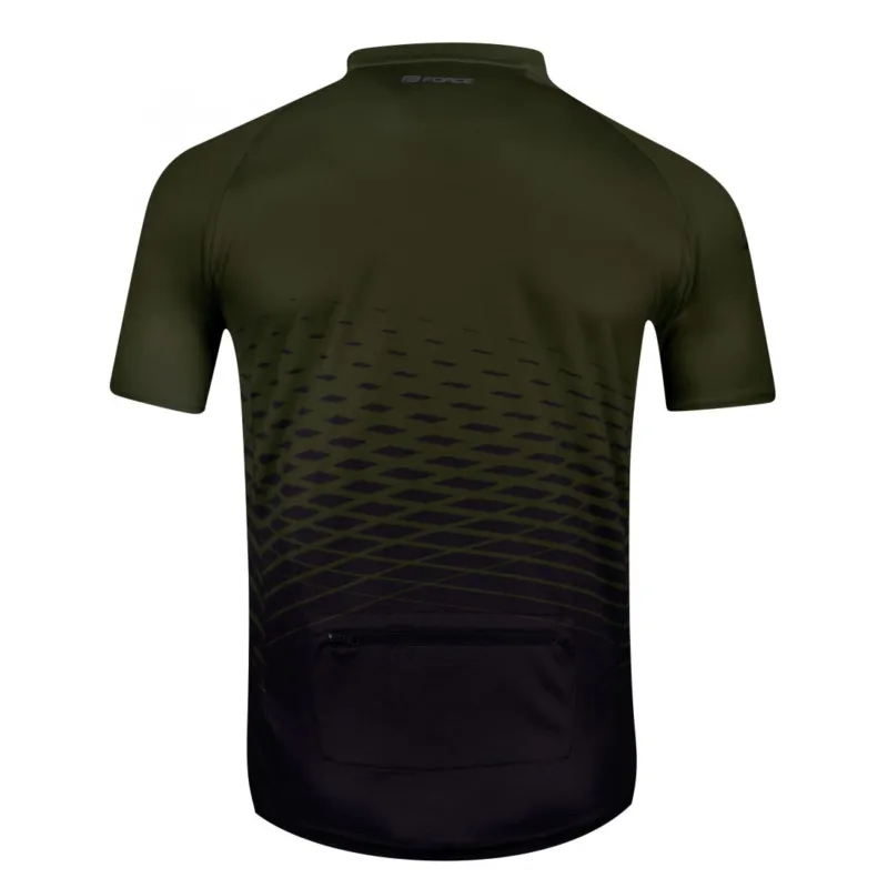 Tricou maneca scurta Force MTB Angle army S Chilipir