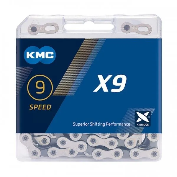 Transport gratuit Lant KMC X9 Grey 9 Viteze 116 Zale – Set 25 bucati