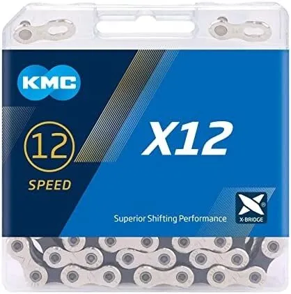 Lant KMC X12 Silver/Black 12 Viteze 126 Zale – Set 25 bucati Retur gratuit