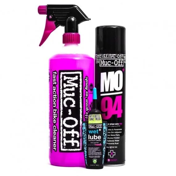 Muc-Off Wash Protect and Lube Kit (Wet Lube Version) Super ofertă