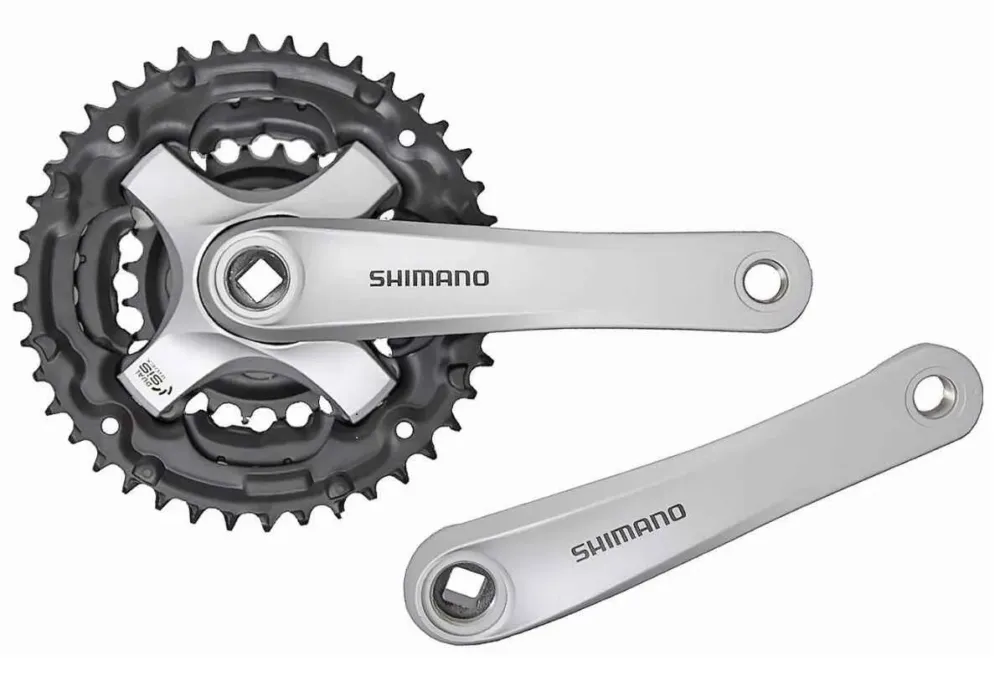 Angrenaj Shimano Tourney FC-TY501 48x38x28T 175mm 6-7-8 viteze argintiu Ofertă specială