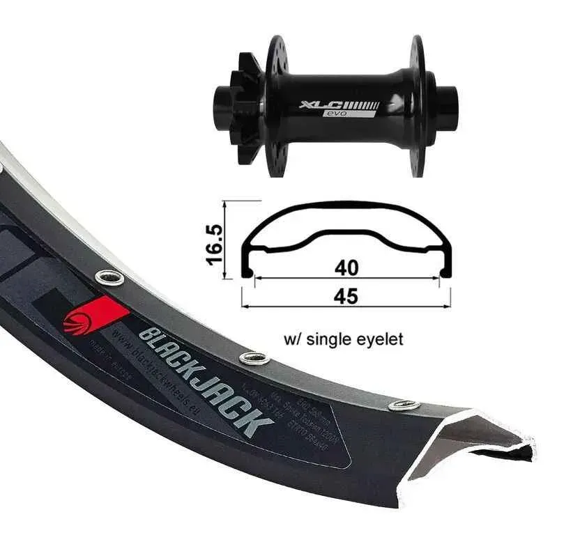 Reducere de preț Roata fata XLC FW-A14 27.5 Aluminiu 32H Disc TA 15 110mm black